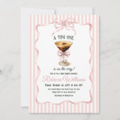 Invitation Tini One Bow Café Martini Espresso Baby Shower (Devant)
