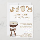 Invitation Tini One Espresso Martini Baby Shower Code QR (Devant)