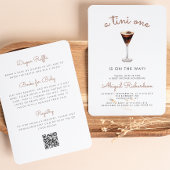 Invitation Tini One Espresso Martini Code QR Baby shower