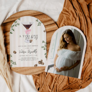 Invitation Tini One Fête Prénatale Espresso Martini
