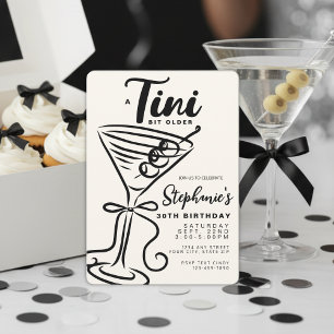 Invitation Tini Tini Bit noir tendance 30e anniversaire