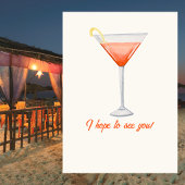 Invitation Tini Tropical Un peu plus âgé Martini 30e annivers