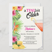 Invitation Tini Tropical Un peu plus âgé Martini 30e annivers (Devant)