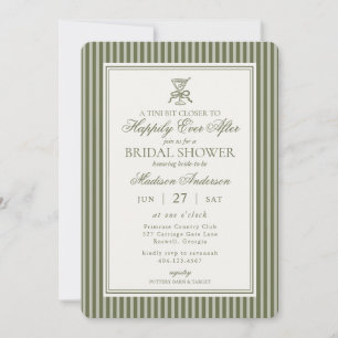 Invitation Tini un peu plus près de la robe de mariée rayée v