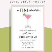 Invitation TINI un peu plus vieux Cocktail fête d'anniversair