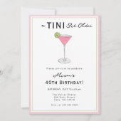 Invitation TINI un peu plus vieux Cocktail fête d'anniversair (Devant)