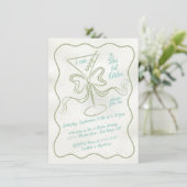 Invitation Tini un peu plus vieux Martini Bow Funky Anniversa (Debout devant)