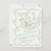 Invitation Tini un peu plus vieux Martini Bow Funky Anniversa (Devant)