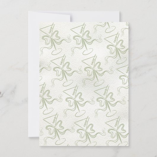 Invitation Tini un peu plus vieux Martini Bow Funky Anniversa (Dos)