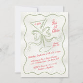 Invitation Tini un peu plus vieux Martini Bow Funky Anniversa (Devant)