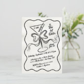 Invitation Tini un peu plus vieux Martini Bow Funky Anniversa (Debout devant)