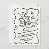 Invitation Tini un peu plus vieux Martini Bow Funky Anniversa (Devant)