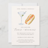 Invitation Tinis et Weenies | Fête de fin d'été dans la cour (Devant)