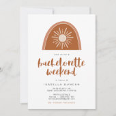 Invitation TINLEY Boho Terracotta arc-en-ciel Sun Bachelorett (Devant)