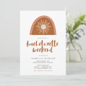 Invitation TINLEY Boho Terracotta arc-en-ciel Sun Bachelorett (Debout devant)