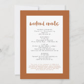 Invitation TINLEY Boho Terracotta arc-en-ciel Sun Bachelorett (Dos)