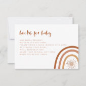 Invitation TINLEY Boho Terracotta Rainbow Books for Baby (Devant)