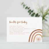 Invitation TINLEY Boho Terracotta Rainbow Books for Baby (Debout devant)
