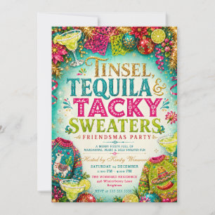 Invitation Tinsel Tequila Chemises Ringardes Fête de Friendsm