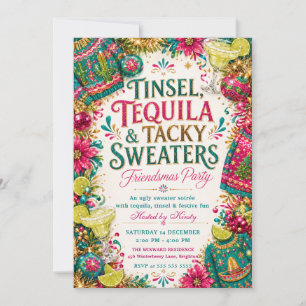 Invitation Tinsel Tequila Chemises Ringardes Fête de Friendsm