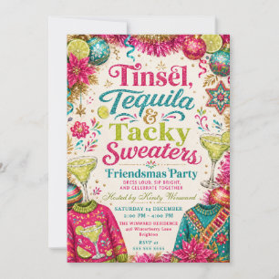 Invitation Tinsel Tequila Chemises Ringardes Fête de Friendsm