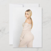 Invitation Tint foncé Tranche Bordure moderne Sweet 16 (Dos)