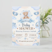 Invitation Tiny Blessing Baby Shower Elegant Design (Debout devant)