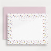 Invitation Tiny Floral Scalloped Nursery Note Card