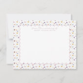 Invitation Tiny Floral Scalloped Nursery Note Card (Devant)