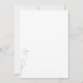 Invitation Tiny Flower Terracotta Indie Botanique nous faison (Dos)