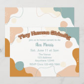 Invitation Tiny Human Shindig Non-Binary Shower (Devant / Derrière)