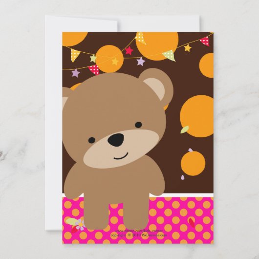 Invitation Tiny Teddy Bear (Dos)