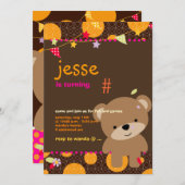 Invitation Tiny Teddy Bear (Devant / Derrière)