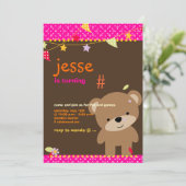 Invitation Tiny Teddy Bear (Debout devant)