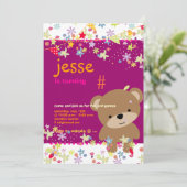 Invitation Tiny Teddy Bear (Debout devant)