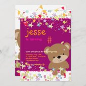 Invitation Tiny Teddy Bear (Devant / Derrière)