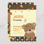 Invitation Tiny Teddy Bear (Devant / Derrière)