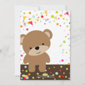 Invitation Tiny Teddy Bear Fête Personnalisée (Dos)