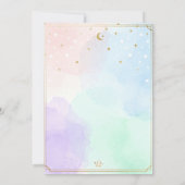 Invitation Tiny Toes Polka Point Bébé Fête Luxe Pastel (Dos)