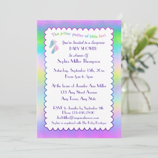 Invitation Tiny Tootsies (Debout devant)