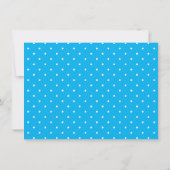Invitation Tiny White Spots sur Blue Photo Baby Blessing (Dos)