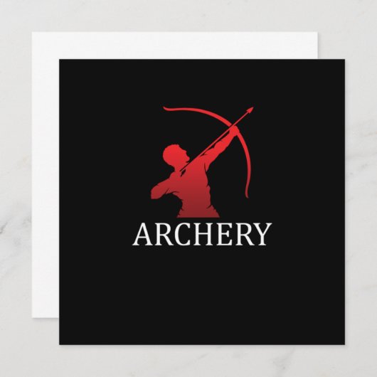 Invitation Tir à l'arc flèche Bowman Archer Cadeau (Devant / Derrière)