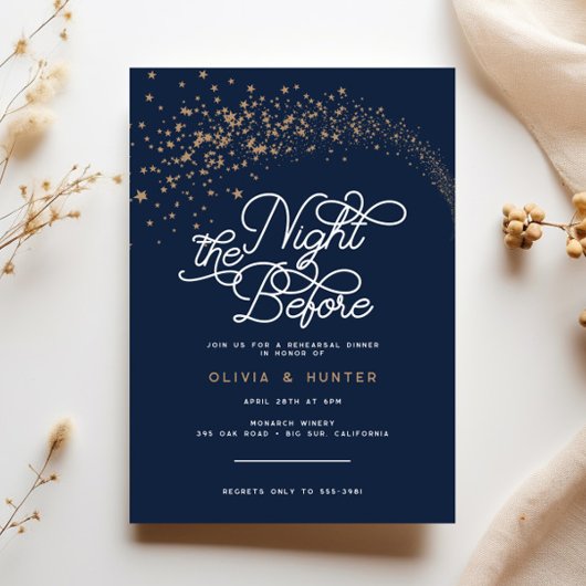 Invitation Tir Stars La Nuit Avant Le Dîner De La Répétition