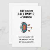 Invitation Tir Sur L'Invitation Anniversaire (Devant / Derrière)