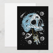 Invitation Tirage artistique de l'astronaute spatial Lune de  (Devant / Derrière)