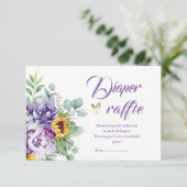 Invitation Tirage au sort de couches violet et jaune (Debout devant)