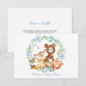 Invitation Tirage de couche bébé shower bébé avec verdure de (Devant / Derrière)
