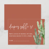 Invitation Tirage de couche désert genre neutre Cactus  (Devant / Derrière)