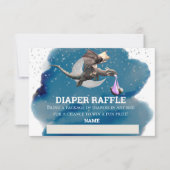 Invitation Tirage de couche rose Dragon étoile d'argent (Devant)