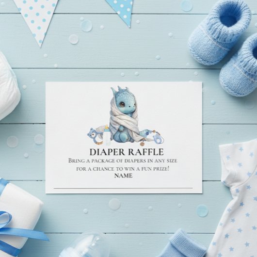 Invitation Tirage de Couches Dragon Shower de bébé